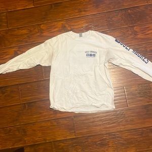 White Long Sleeve Golf Shores Shirt
